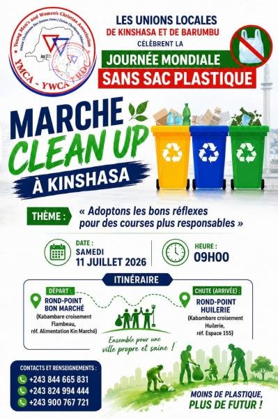 YMCA-YWCA/RDC : Mobilisons-nous pour une Kinshasa plus propre !